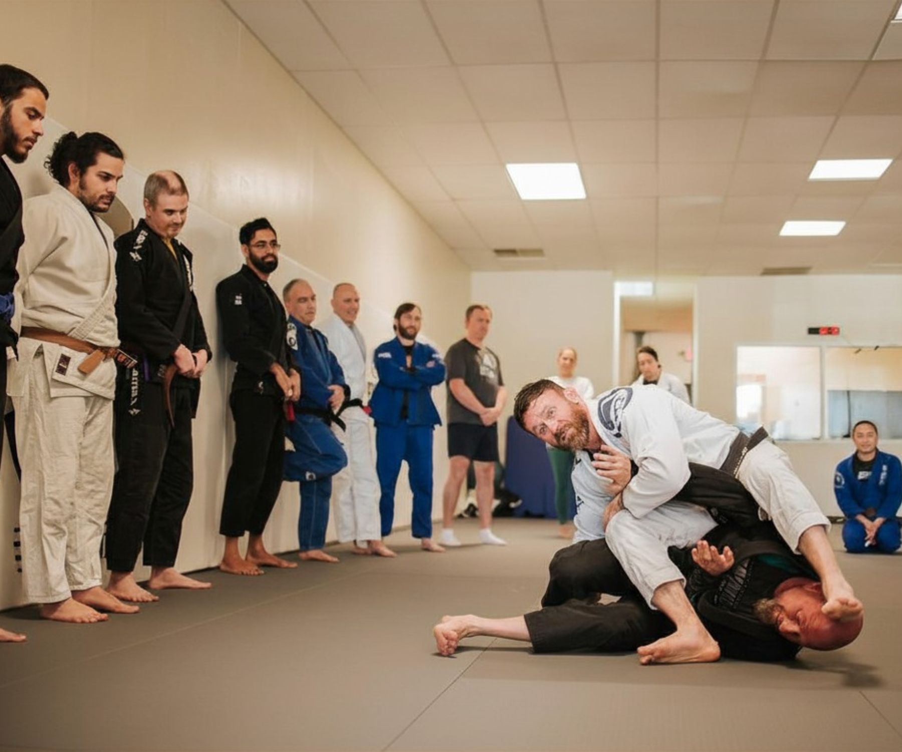 BJJ class watching a live demonstration at ZEN Brazilian Jiu-Jitsu